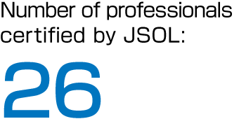 Number of professionals certified by JSOL: 26