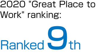 2020 "Great Place to Work" ranking: Ranked 9th