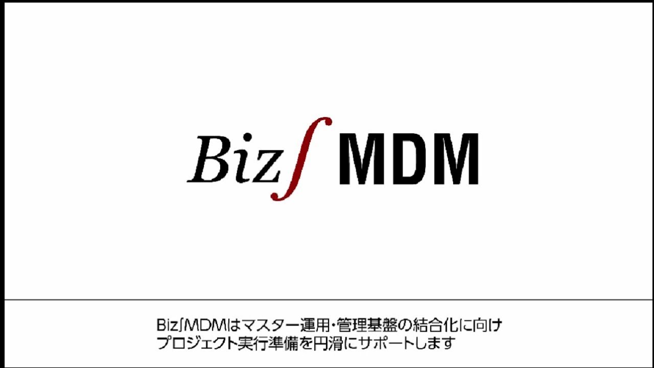 動画：MDM（マスターデータ管理）ソリューション